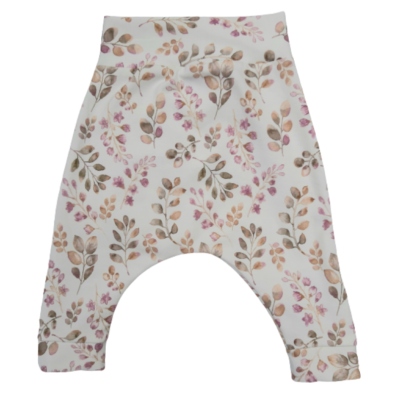 Baggy broekje - Roze eucalyptus